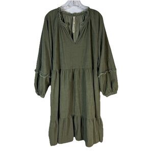 Uncle Frank sz L Olive Green Corduroy Mini Dress